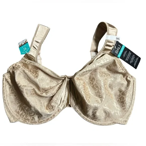 BALI tan satin tracings minimizer underwire bra style 3562 NWT - Picture 2 of 4